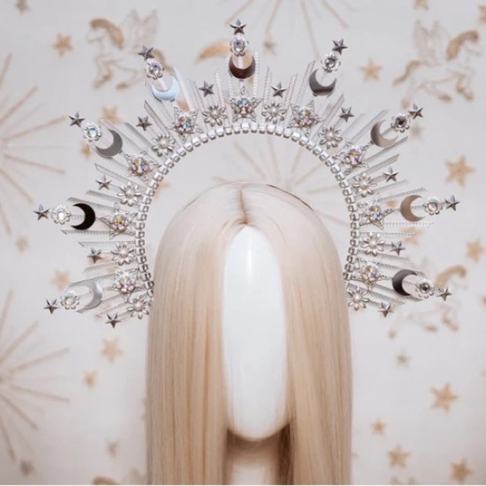 Moon and stars halo headdress